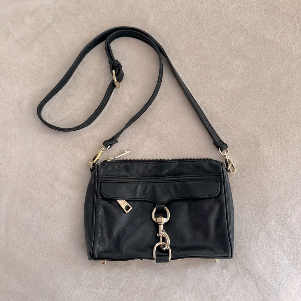 Rebecca Minkoff Mini Mac Black Leather
Crossbody Shoulder Bag